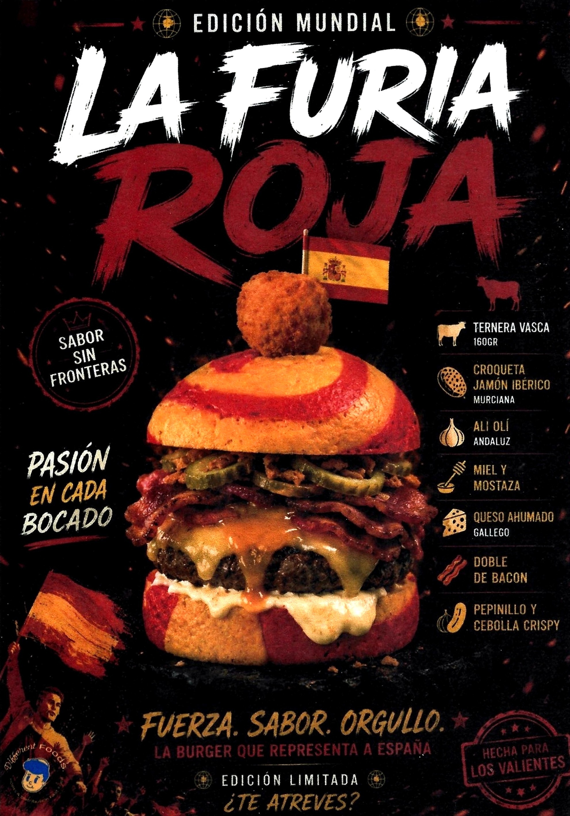 Página de hamburguesas de la carta